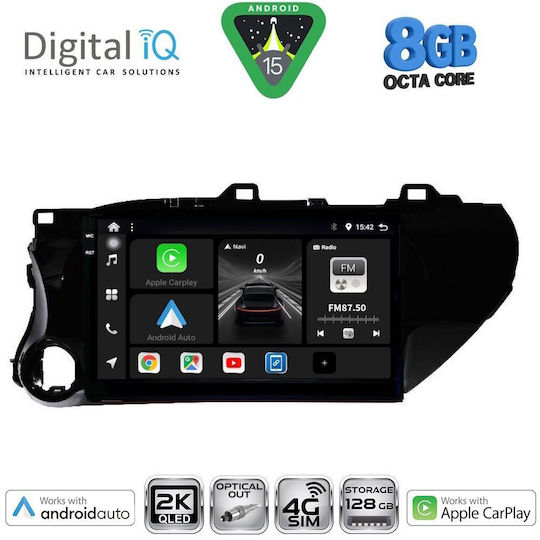 Digital IQ Ηχοσύστημα Αυτοκινήτου για Toyota Hilux 2017 (Bluetooth/USB/WiFi/GPS/Apple-Carplay/Android-Auto) με Οθόνη Αφής 10"