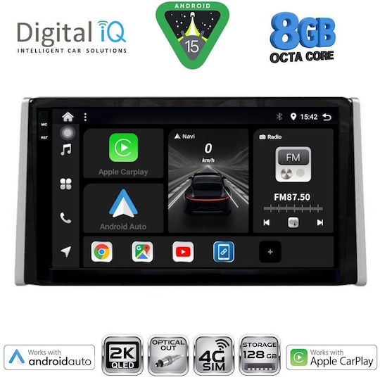 Digital IQ Ηχοσύστημα Αυτοκινήτου για Toyota RAV 4 2019 (Bluetooth/USB/WiFi/GPS/Apple-Carplay/Android-Auto) με Οθόνη Αφής 10"