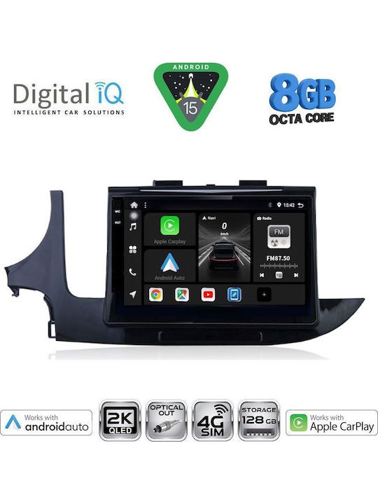 Digital IQ Car Audio System for Opel Mokka 2016-2021 Bluetooth USB WiFi GPS Apple CarPlay Android Auto with 9" Touch Screen