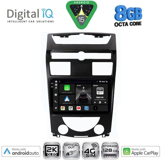 Digital IQ Car Audio System for Ssangyong Rexton 2006-2015 (Bluetooth/USB/WiFi/GPS/Apple CarPlay/Android Auto) with 10" Touch Screen