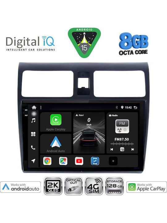Digital IQ Car Audio System for Suzuki Swift 2005-2011 Bluetooth USB WiFi GPS Apple CarPlay Android Auto with 10" Touch Screen