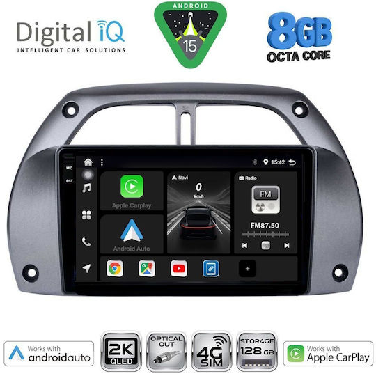 Digital IQ Car Audio System for Toyota RAV 4 2000-2006 with A/C Bluetooth USB Wi-Fi GPS Apple CarPlay Android Auto with 9" Touch Screen DIGITAL IQ BXK 20730 CPAA A/C