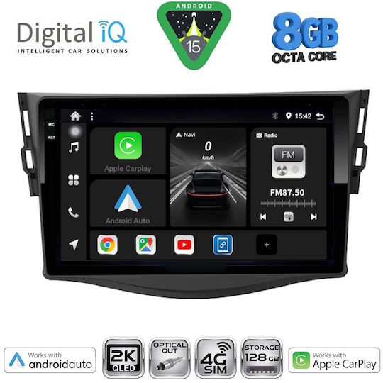 Digital IQ Ηχοσύστημα Αυτοκινήτου για Toyota RAV 4 2006-2012 (Bluetooth/USB/WiFi/GPS/Apple-Carplay/Android-Auto) με Οθόνη Αφής 9"