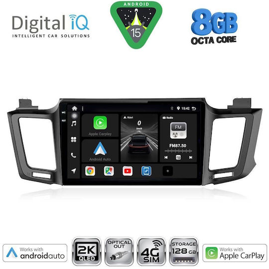 Digital IQ Ηχοσύστημα Αυτοκινήτου για Toyota RAV 4 2013-2019 (Bluetooth/USB/WiFi/GPS/Apple-Carplay/Android-Auto) με Οθόνη Αφής 10"