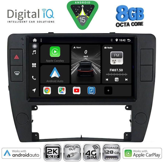 Digital IQ Ηχοσύστημα Αυτοκινήτου για Volkswagen Passat 2000-2005 (Bluetooth/USB/WiFi/GPS/Apple-Carplay/Android-Auto) με Οθόνη Αφής 9"