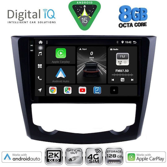 Digital IQ Car Audio System for Renault Kadjar 2015-2022 Bluetooth USB WiFi GPS Apple CarPlay Android Auto with 9" Touch Screen