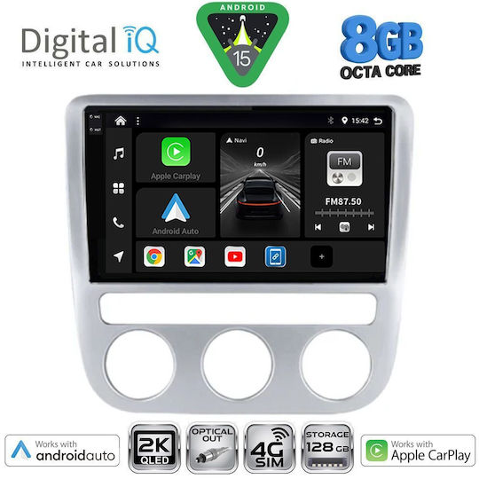 Digital IQ Ηχοσύστημα Αυτοκινήτου για Volkswagen Eos / Scirocco 2006 με Clima (Bluetooth/USB/WiFi/GPS/Apple-Carplay/Android-Auto) με Οθόνη Αφής 9"