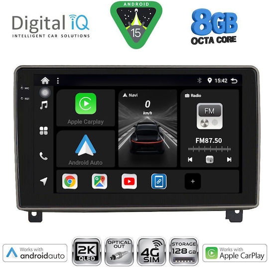 Digital IQ Ηχοσύστημα Αυτοκινήτου για Peugeot 407 2004-2011 (Bluetooth/USB/WiFi/GPS/Apple-Carplay/Android-Auto) με Οθόνη Αφής 9"