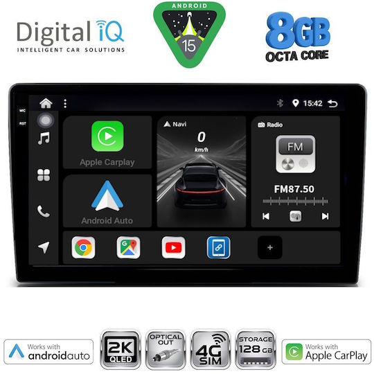 Digital IQ Car Audio System for Toyota Land Cruiser 1998-2003 Bluetooth USB WiFi GPS Apple CarPlay Android Auto with 9" Touch Screen