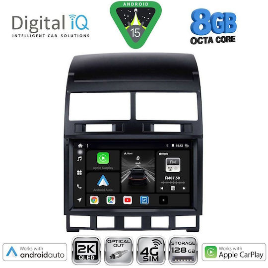 Digital IQ Car Audio System for Volkswagen Touareg 2003-2011 Bluetooth USB WiFi GPS Apple CarPlay Android Auto with 9" Touch Screen
