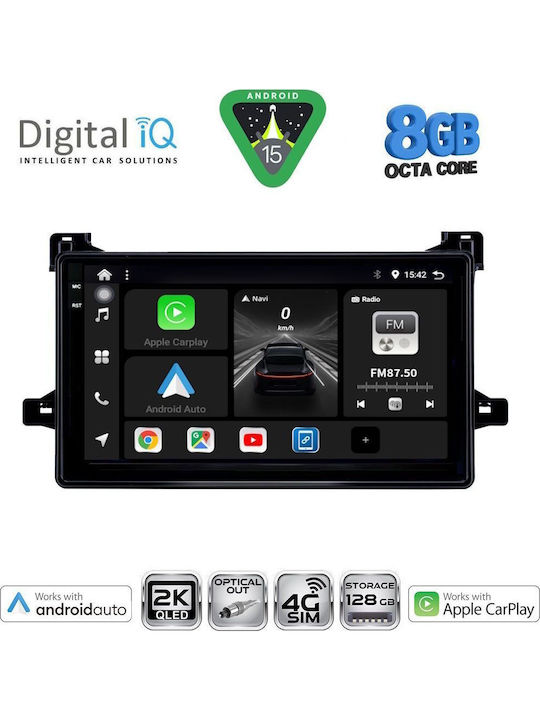 Digital IQ Car Audio System for Toyota Prius 2016-2020 Bluetooth USB WiFi GPS Apple CarPlay Android Auto with 9" Touch Screen