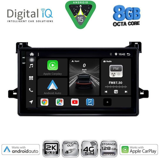Digital IQ Car Audio System for Toyota Prius 2016-2020 Bluetooth USB WiFi GPS Apple CarPlay Android Auto with 9" Touch Screen