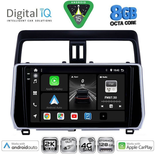 Digital IQ Ηχοσύστημα Αυτοκινήτου για Toyota Land Cruiser 2019-2023 (Bluetooth/USB/WiFi/GPS/Apple-Carplay/Android-Auto) με Οθόνη Αφής 10"