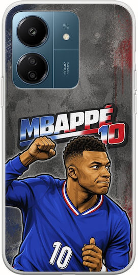 World Stars Collection Kylian Mbappe Xiaomi Poco C65 Flexible TPU Transparent Silicone Case