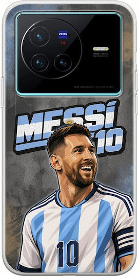 Husă World Stars Collection Lionel Messi Vivo X80 Flexible TPU Silicon Transparentă