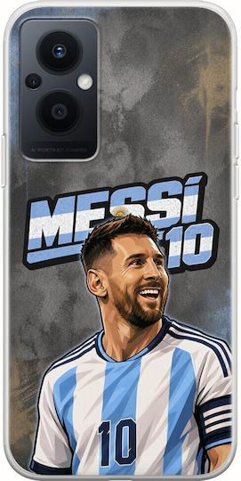 World Stars Collection Lionel Messi Case Oppo Reno 8 Lite Flexible TPU Transparent Silicone