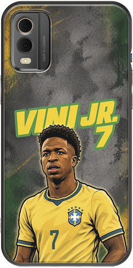 Калъф World Stars Collection Vinicius Junior Nokia C32 Черен Tpu Черен Силикон