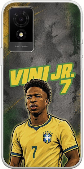 Husă World Stars Collection Vinicius Junior TCL 501 Flexibil TPU Silicon Transparent