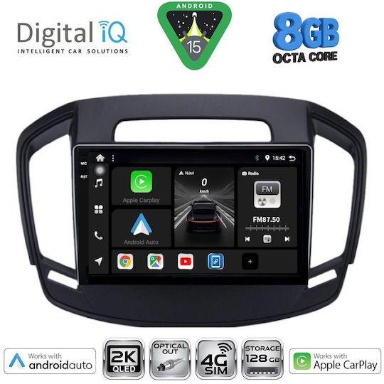 Digital IQ Car Audio System for Opel Insignia 2014-2017 Bluetooth USB Wi-Fi GPS Apple CarPlay Android Auto with 9 Inch Touch Screen DIGITAL IQ BXK 20492 CPAA