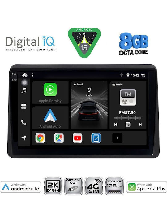 Digital IQ Car Audio System for Opel Movano Renault Master Nissan NV400 2020 Bluetooth USB WiFi GPS Apple CarPlay Android Auto with 10" Touch Screen