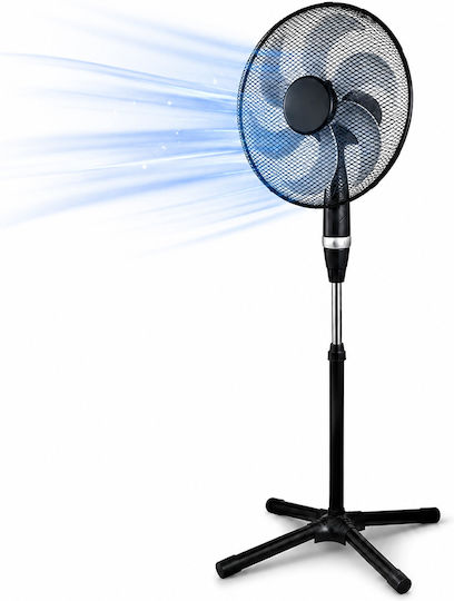 Bakaji Ανεμιστήρας Ορθοστάτης 75W Διαμέτρου 40cm Μαύρος