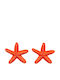 Coucou Suzette Gold Plated Steel Stud Earrings Orange