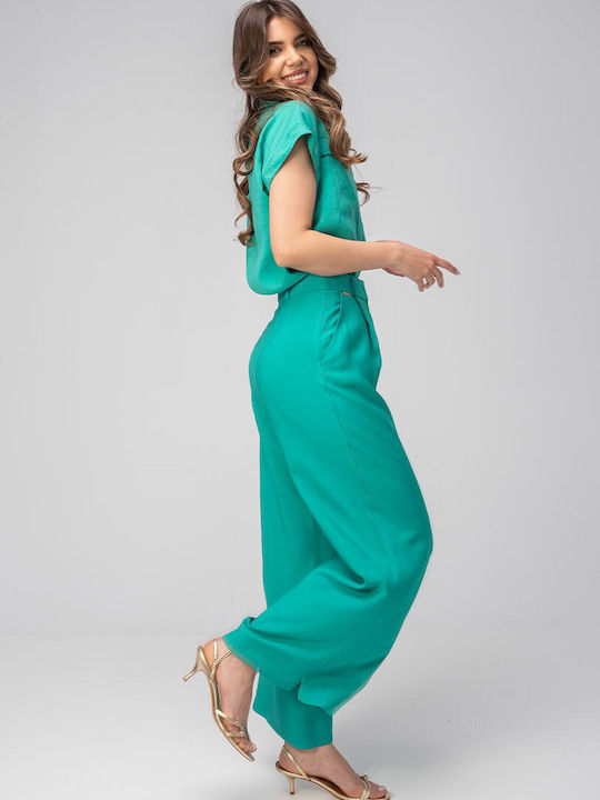 Hermosa Meda Pantaloni Dama Palazzo Cu Talie În...