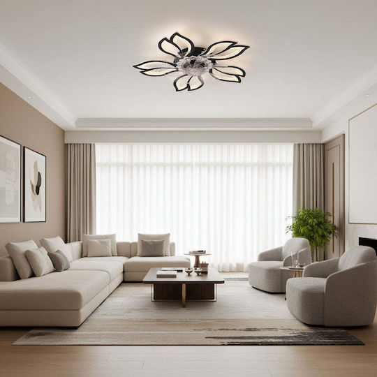 Alista Home Πλαφονιέρα Οροφής 61εκ. Μαύρη με Ενσωματωμένο LED και Τηλεχειριστήριο