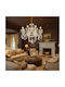Alista Home Candelabru 6xE14 Ø68cm cu Cristale Argintii AT1CT-IM1P-HT2L-CC831/6WH