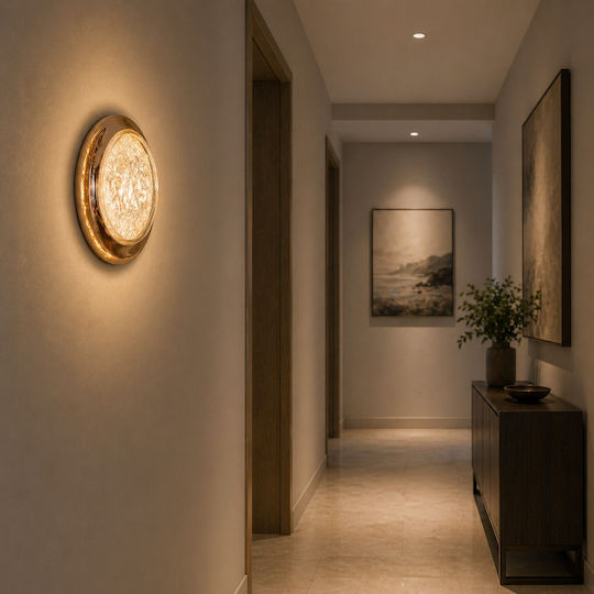 Alista Home Modern Wall Lamp with Integrated LED and Natural White Light Gold 20cm