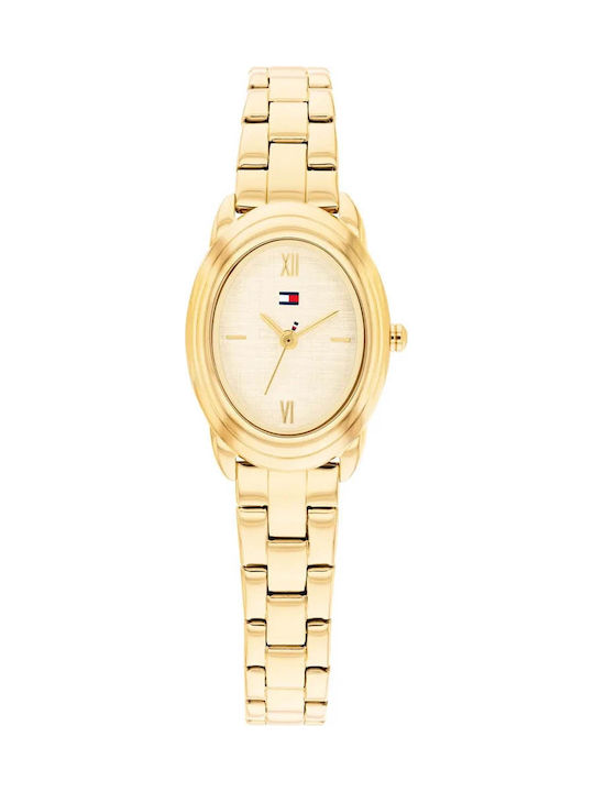 Tommy Hilfiger Demi Womens Watch 22mm Battery With Gold Metal Bracelet
