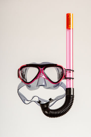 Florida Mască de Scufundare cu Snorkel pentru Copii Roșie