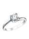 Ioannis Kosmima Single Stone Ring In 9K White Gold With Zircon