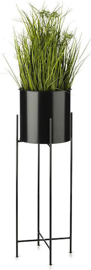 HowHomely Metal Black Plant Pot with Stand