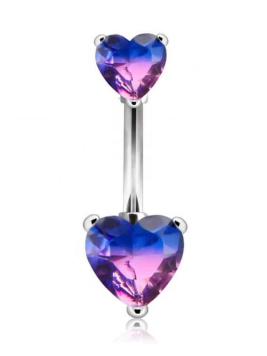 Silver And More Belly Button Piercing from Steel 10 x 5mm Purple