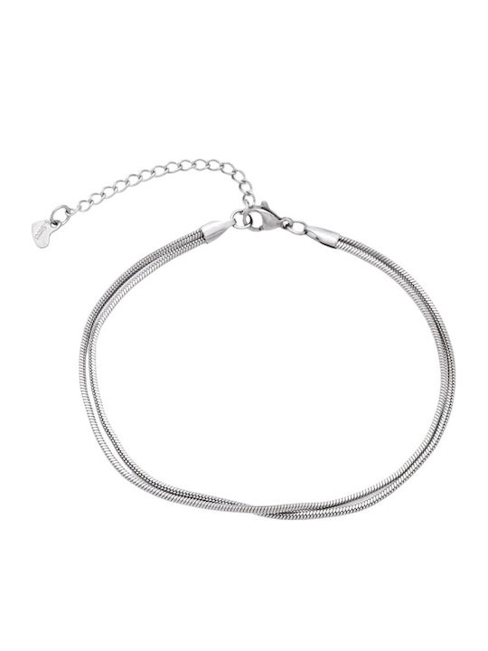 Silver And More Stainless Steel Anklet Chain 21cm