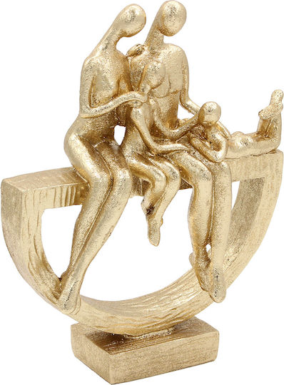 Polyresin Tischdekoration 20x7x25 cm Familie Gold Keskor 67384