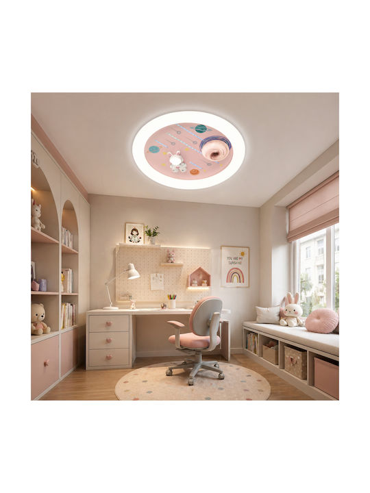 Alista Home Candelabru pentru copii Lampă de tavan 63W cu soclu E27 Roz