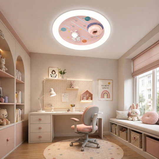 Alista Home Πολύφωτο Παιδικό Φωτιστικό Πλαφονιέρα 63W με Υποδοχή E27 Ροζ