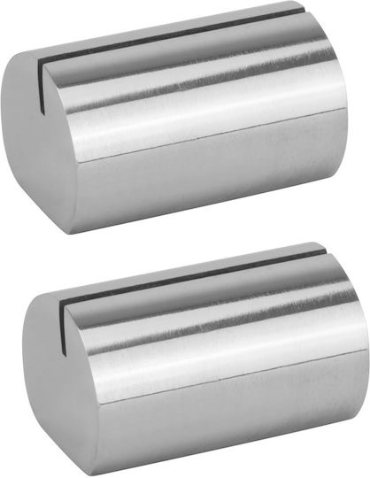 Set 2 Cylindrical Stainless Steel Culinaro Holders Table Numbers Menus In Restaurants