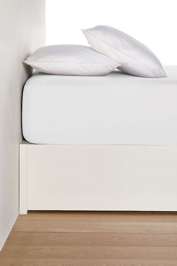 Living Home Super King Bettlaken mit Gummibettlaken 160x200+40cm Silber