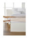 Living Home Double Bed Sheet With Rubber Hugger 160x200+30cm Natur 1400
