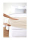 Living Home Σεντόνι Υπέρδιπλο με Λάστιχο 160x200+40εκ. Sand