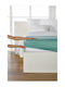 Living Home Super-Double Bed Sheet With Rubber Hugger 160x200+30cm Aqua