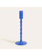 SteweHome Glass Candle Holder In Blue Colour 9x25x9cm