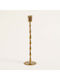 SteweHome Metal Candle Holder In Yellow Colour 7x29.5x7cm
