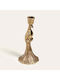 SteweHome Metal Candle Holder In Yellow Colour 9.5x22x9.5cm