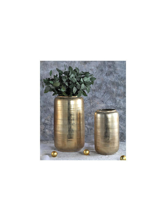 Zaros Vază Decorativă Ceramică Aurie