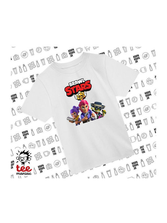 Brawl Stars Παιδικό T-shirt Λευκο Blue