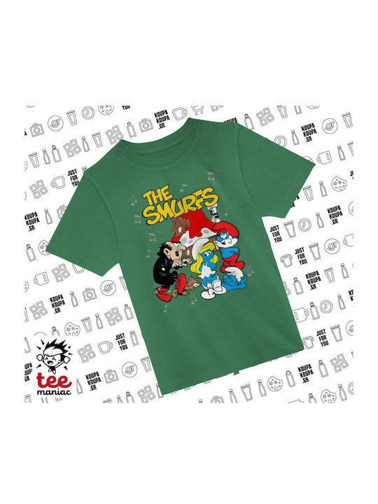 Kinderoberteile T-Shirt Grün Die Schlümpfe KP_17723_tshirt-kid-grünes